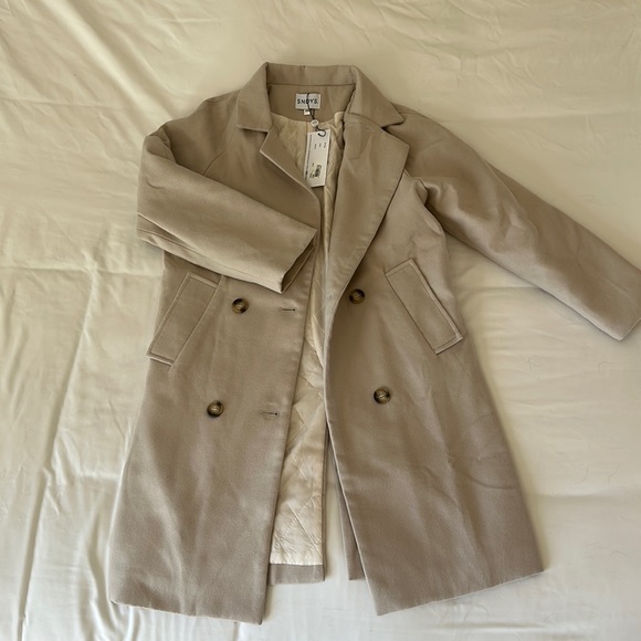 REVOLVE Jackets & Blazers - SNDYS Revolve Beige Peacoat Jacket - Size XS